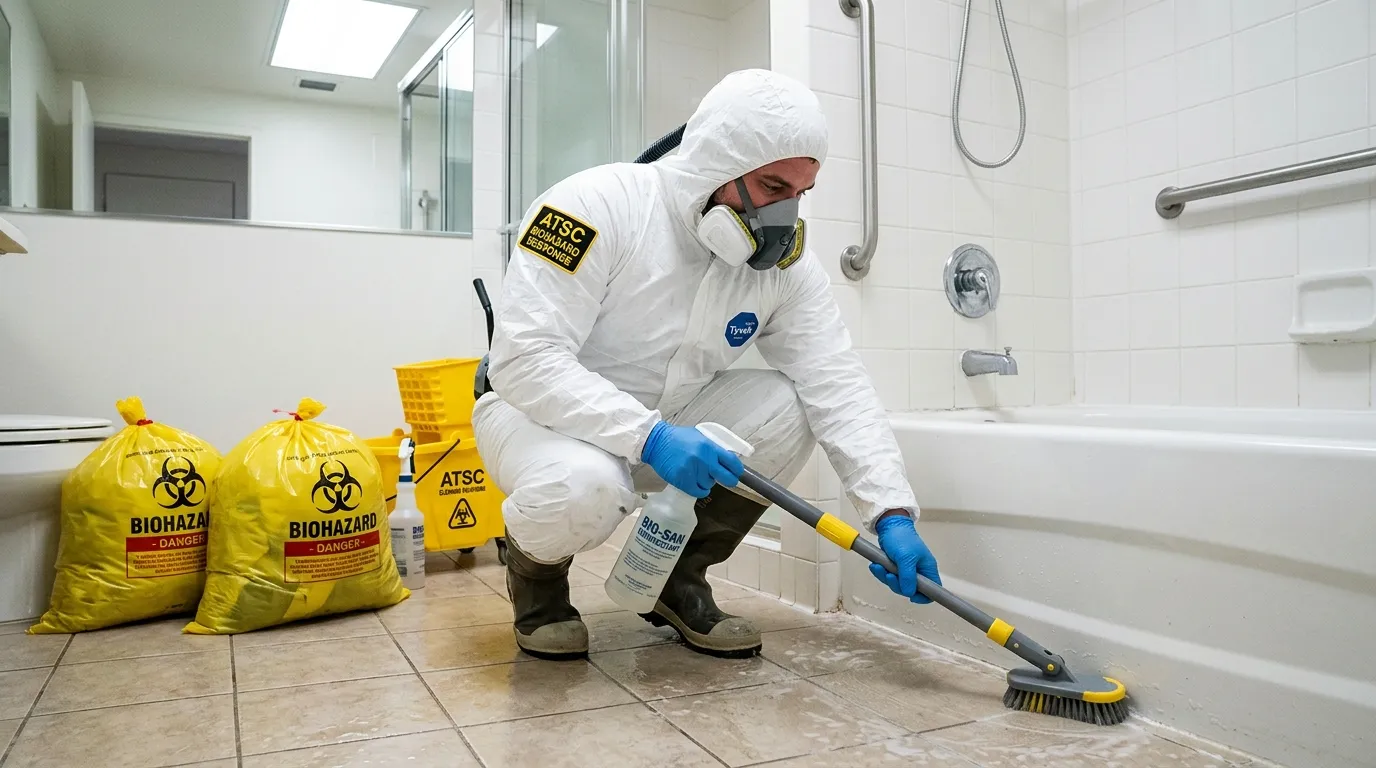 Decontamination equipment deployed for Blood Cleanup in Streetsboro